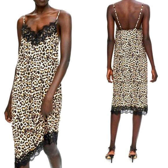 Zara Dresses & Skirts - Zara Animal Print Slip Dress size small